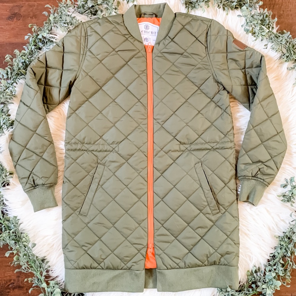 NWOT Element Sharpen Longline Bomber Jacket